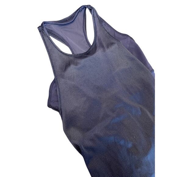 Lululemon Women 4 Pushing Limits Tank Midnight Navy Mesh Overlay Built in Bra - Picture 8 of 16